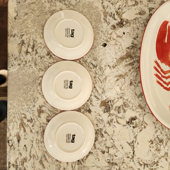 TAG Lobster Plates – Coastal Nautical Kitchen Set - Picture 2 of 2